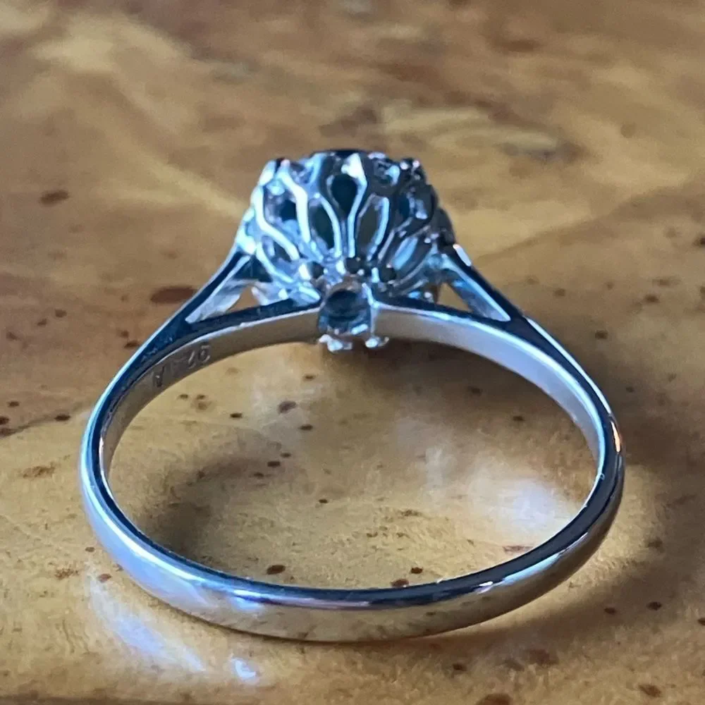 London Blue Topaz Sterling Silver Ring Size 9.75